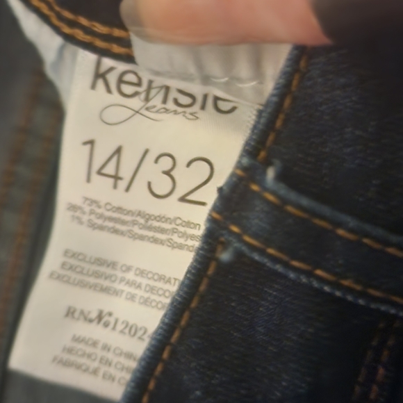 Kensie Dark Indigo Straight Leg Jeans - Picture 3 of 4